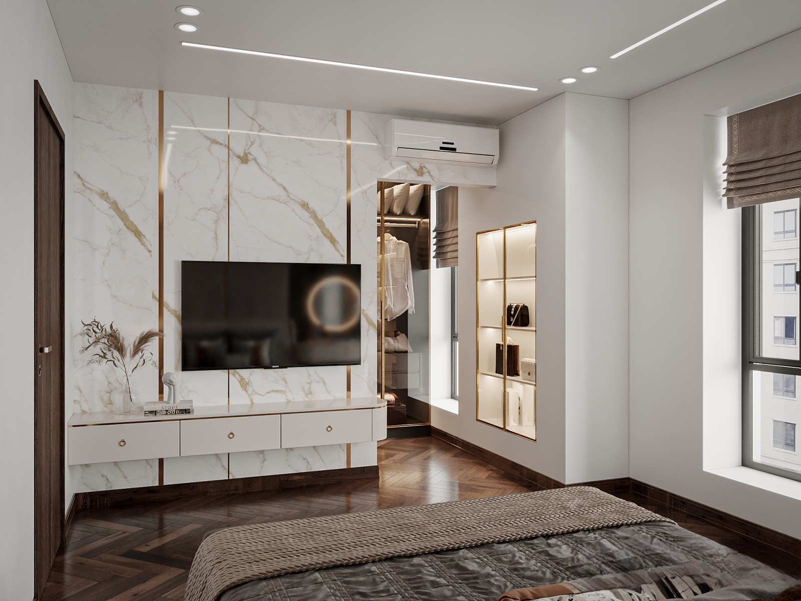 Nội thất phòng ngủ hiện đại sang trọng tại Noble Crystal Tây Hồ 4 noi that phong ngu hien dai sang trong tai noble crystal tay ho04