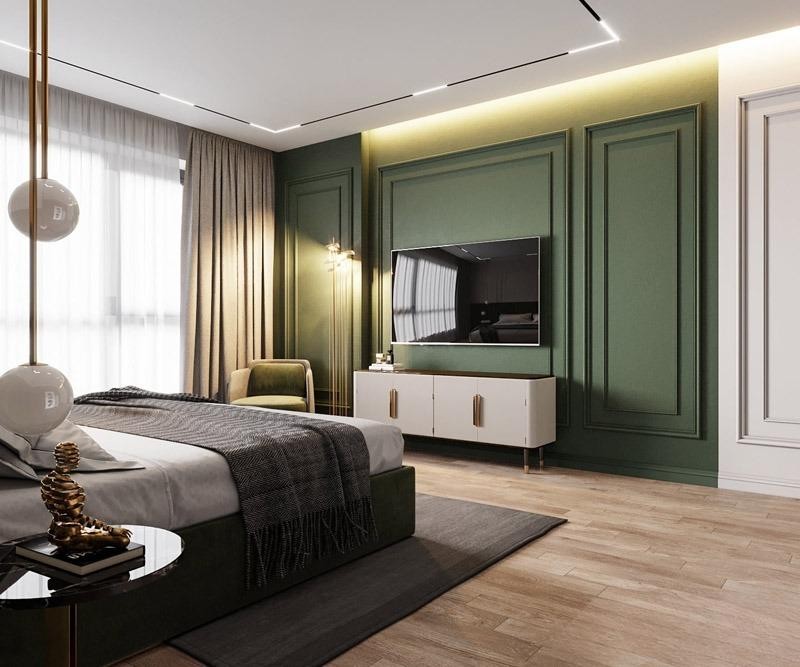 Nội thất phòng ngủ master hiện đại tại chung cư Phú Diễn Complex 4 noi that phong ngu master hien dai tai chung cu phu dien