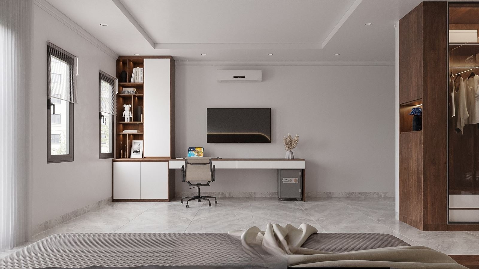 Phòng ngủ master hiện đại độc đáo tại Thanh Trì 3 phong ngu master hien dai doc dao tai thanh tri02