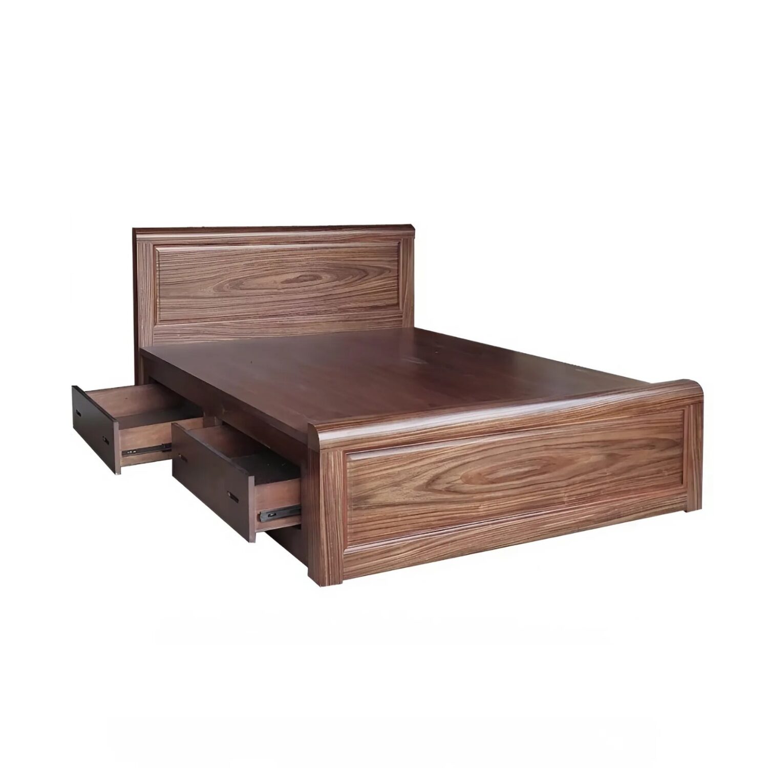 Giường Gỗ Tự Nhiên Mặt Hương Xám Có Ngăn Kéo GN18