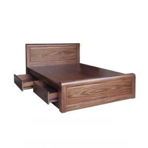 Giường Gỗ Tự Nhiên Mặt Hương Xám Có Ngăn Kéo GN18