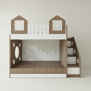 Giường tầng gỗ MDF kết hợp tủ GTTD05