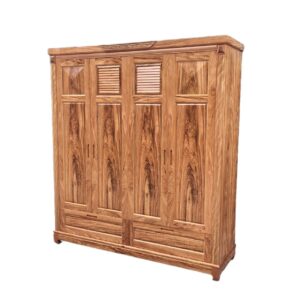 Tủ Quần Áo 4 Cánh Gỗ Hương Xám 2m BN33