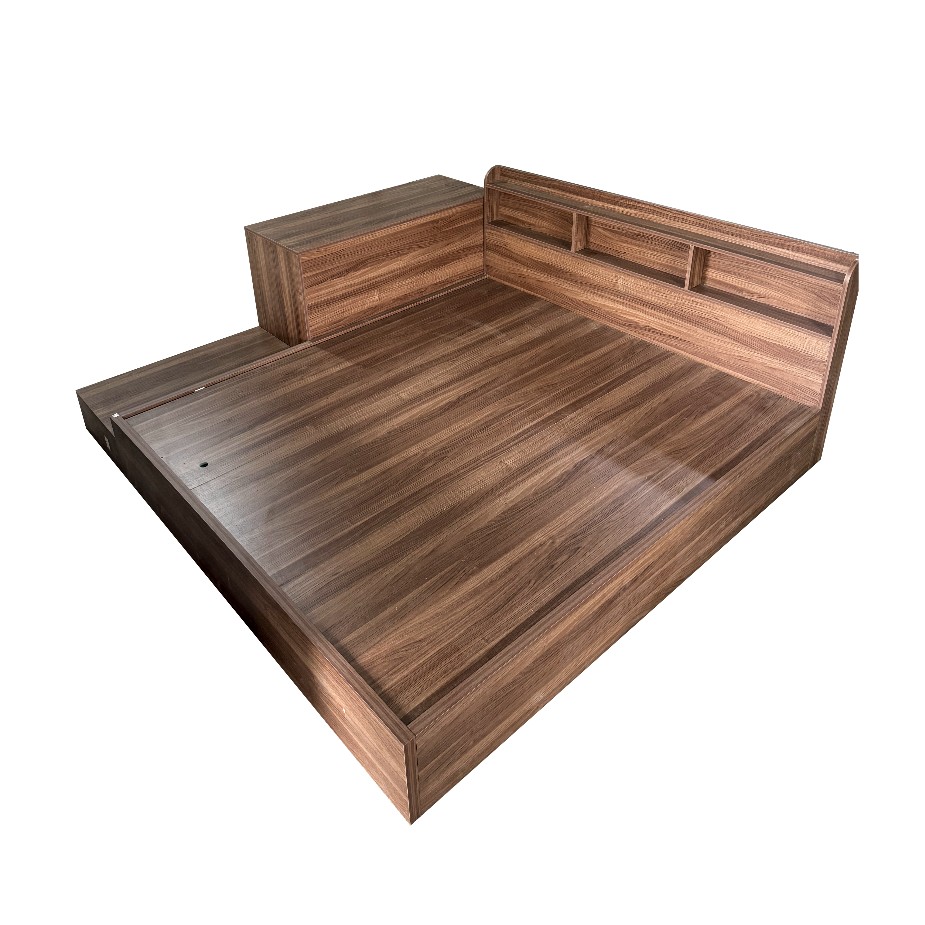 Giường Ngủ Gỗ MDF Có Bàn Làm Việc GNTD25
