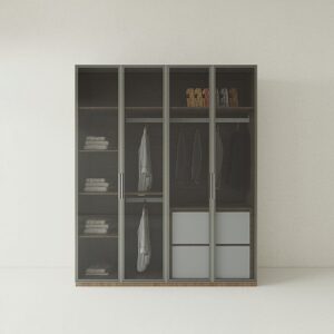 Tủ Quần Áo Gỗ Công Nghiệp Cánh Kính TATD02