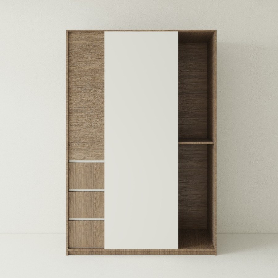 Tủ Quần Áo Gỗ Công Nghiệp MDF Cánh Lùa TATD25