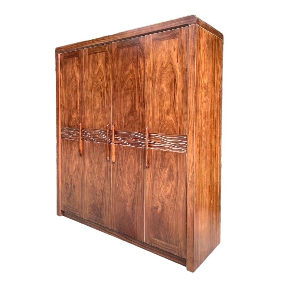 Tủ Quần Áo Gỗ Hương Xám 4 Cánh TATD28